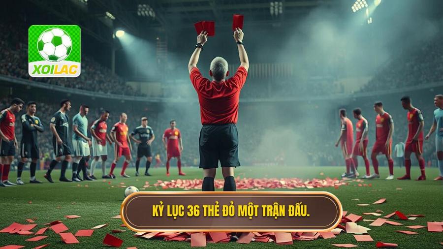 1. Kỷ lục 36 thẻ đỏ một trận đấu.