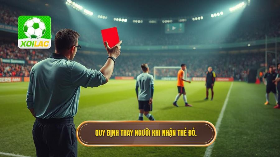 1. Quy định thay người khi nhận thẻ đỏ.