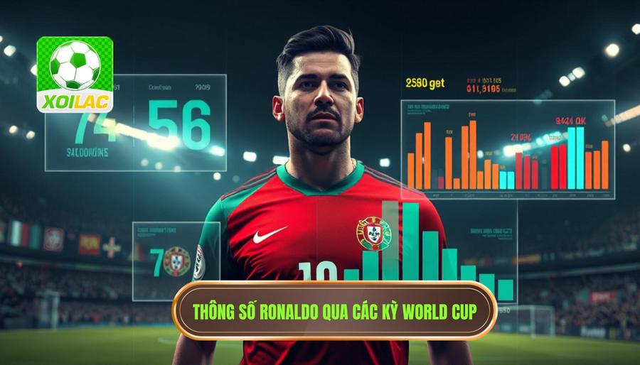 Bảng so sánh thông số của Ronaldo qua các kỳ World Cup